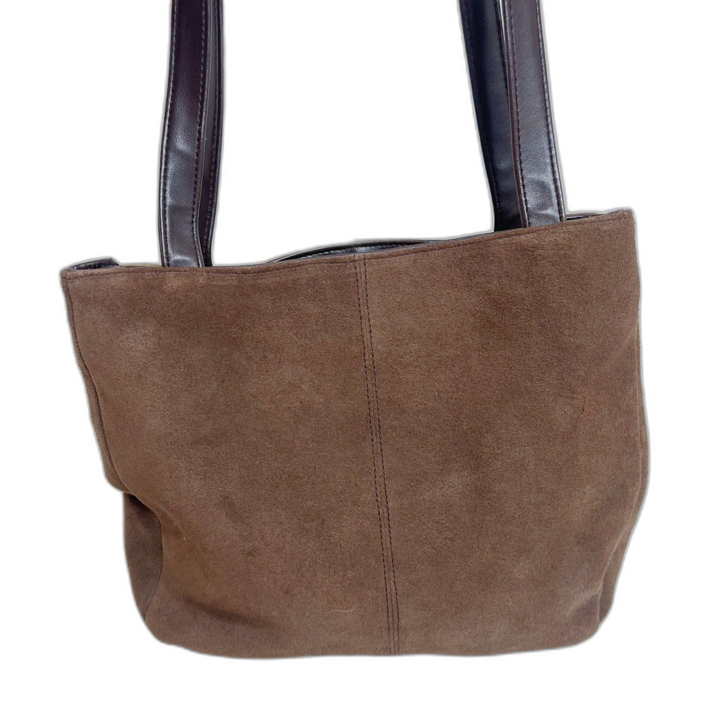 Vintage Sonoma Brown and Tan Suede Patchwork Shoulder Bag Purse - Picture 3 of 9